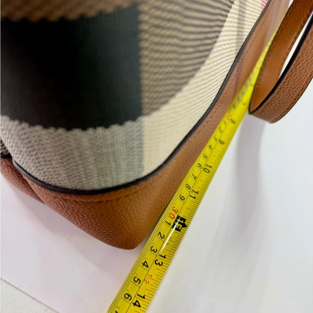 2 piece tote bags!  Stylish Tan and Pink Checkered - Picture 8 of 11